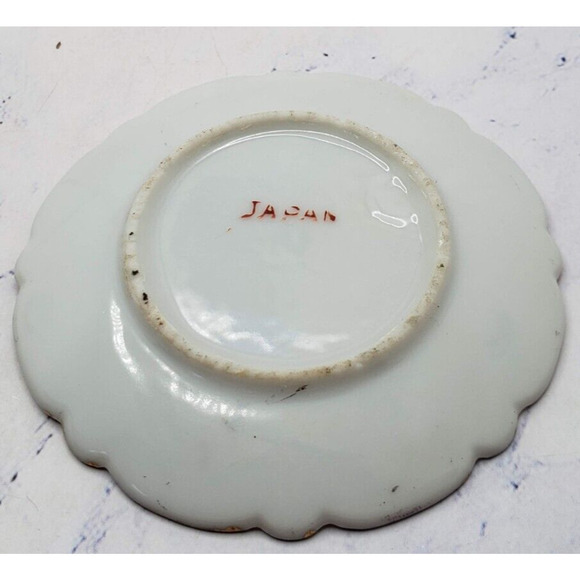 Vintage Miniature Purple Floral Tea Cup and Saucer Set Made in Japan - Picture 3 of 9